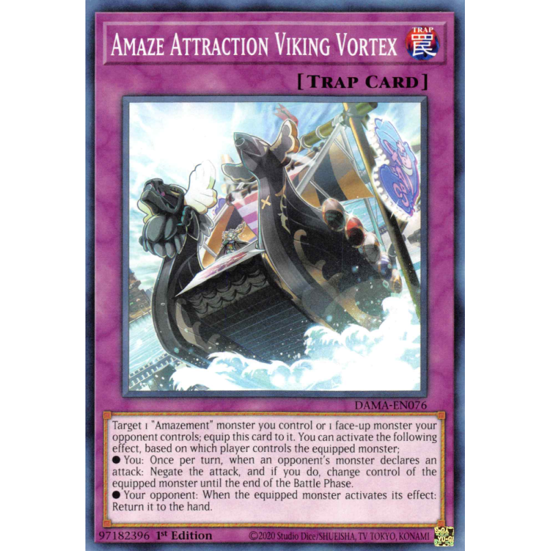 Yu-Gi-Oh TCG DAMA-EN076 C Amaze Attraction Viking Vortex Dawn of Majesty