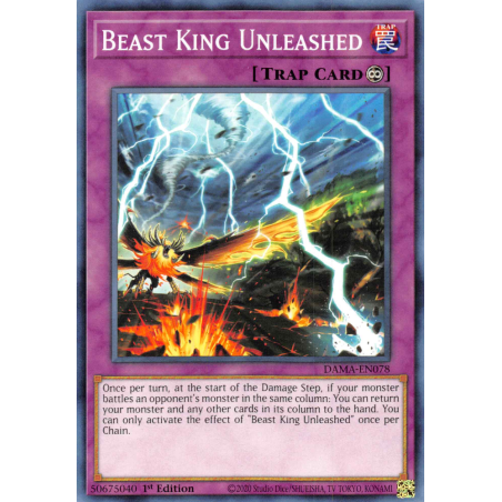 Yu-Gi-Oh TCG DAMA-EN078 C Beast King Unleashed Dawn of Majesty