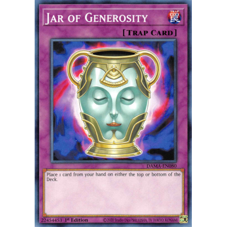 Yu-Gi-Oh TCG DAMA-EN080 C Jar of Generosity Dawn of Majesty
