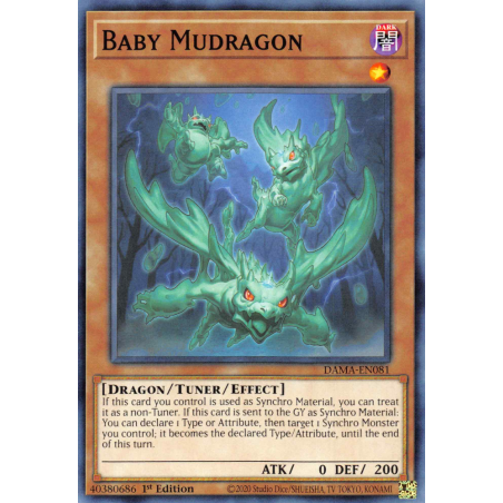 Yu-Gi-Oh TCG DAMA-EN081 C Baby Mudragon Dawn of Majesty