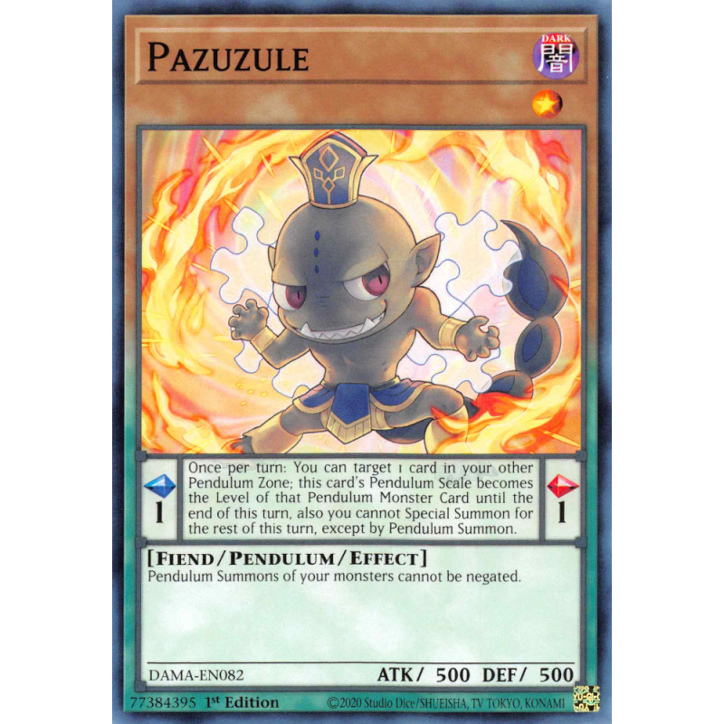 Yu-Gi-Oh TCG DAMA-EN082 C Pazuzule Dawn of Majesty