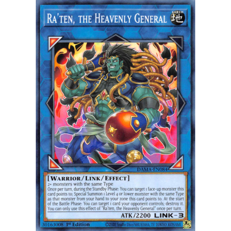 Yu-Gi-Oh TCG DAMA-EN084 C Ra'ten, the Heavenly General Dawn of Majesty