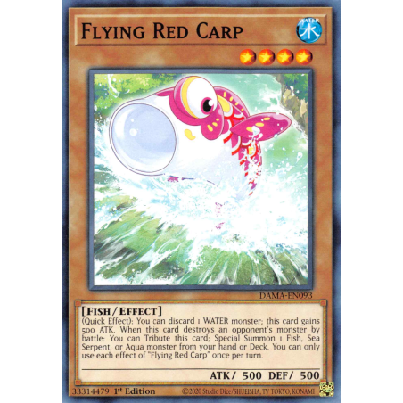 Yu-Gi-Oh TCG DAMA-EN093 C Flying Red Carp Dawn of Majesty