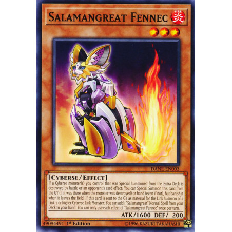 Yu-Gi-Oh TCG DANE-EN003 C Salamangreat Fennec Dark Neostorm
