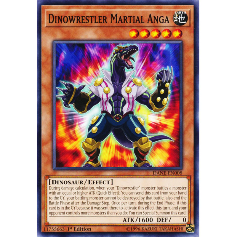 Yu-Gi-Oh TCG DANE-EN008 C Dinowrestler Martial Anga Dark Neostorm