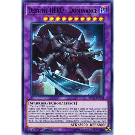 Yu-Gi-Oh TCG DANE-EN031 SR Destiny HERO - Dominance Dark Neostorm