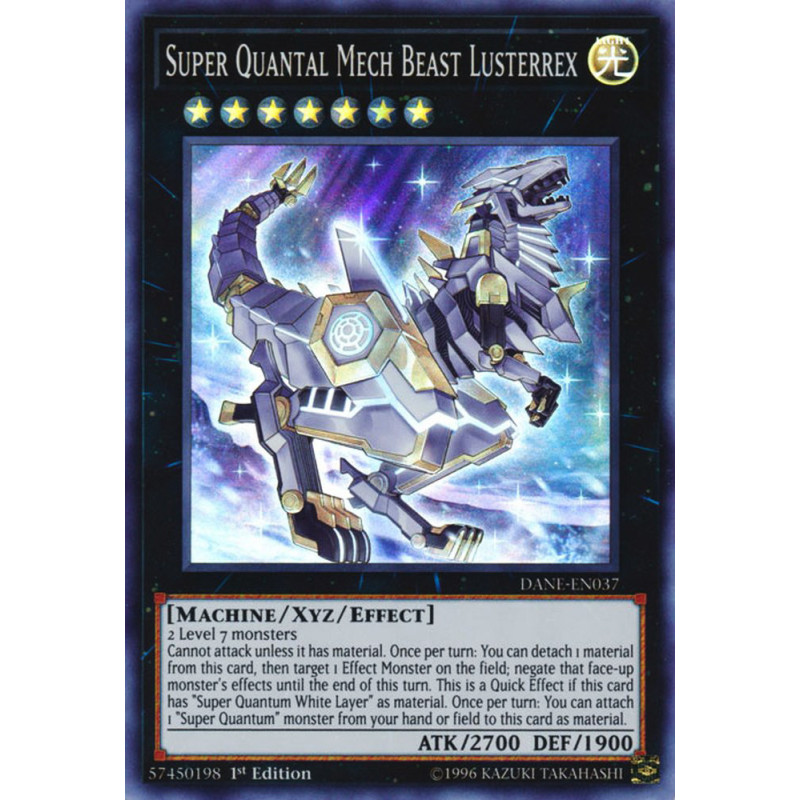 Yu-Gi-Oh TCG DANE-EN037 SR Super Quantal Mech Beast Lusterrex Dark Neostorm