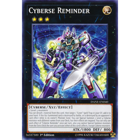 Yu-Gi-Oh TCG DANE-EN040 C Cyberse Reminder Dark Neostorm