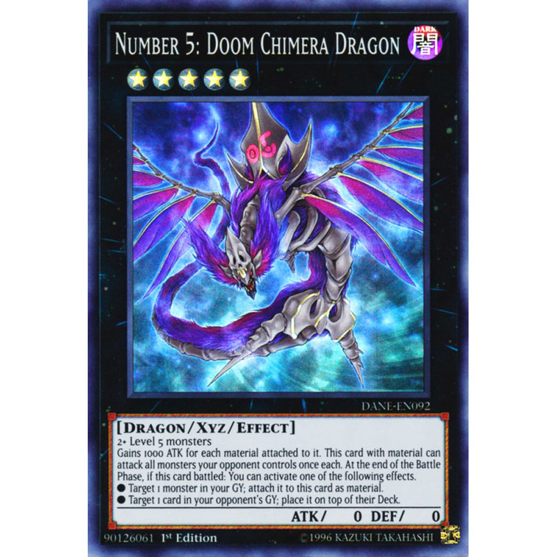 Yu-Gi-Oh TCG DANE-EN092 SR Number 5: Doom Chimera Dragon Dark Neostorm