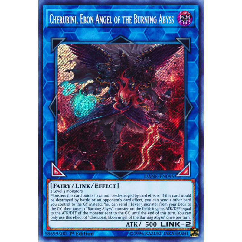 Yu-Gi-Oh TCG DANE-EN095 SE Cherubini, Ebon Angel of the Burning Abyss Dark Neostorm