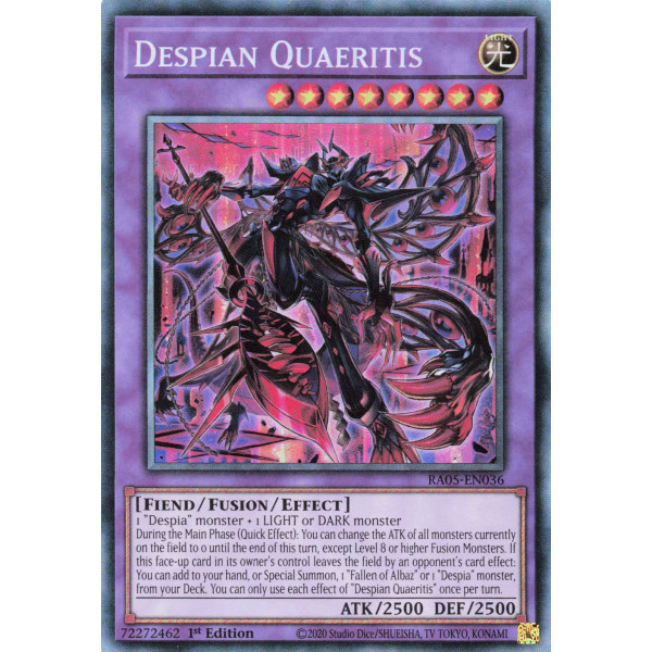 Yu-Gi-Oh TCG RA05-EN036 CR Despian Quaeritis Collector's Rare Rarity Collection 5