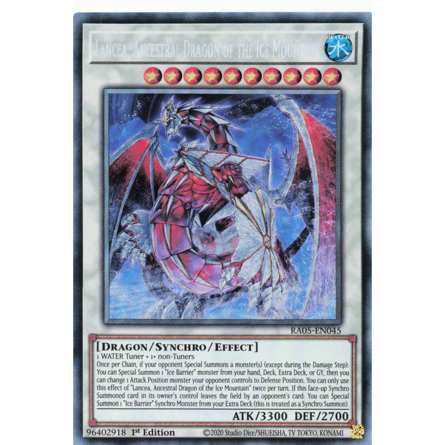 Yu-Gi-Oh TCG RA05-EN045 CR Lancea, Ancestral Dragon of the Ice Mountain Collector's Rare Rarity Collection 5