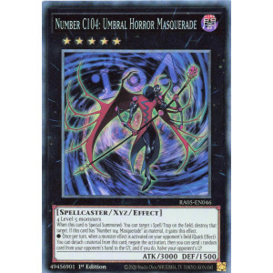 Yu-Gi-Oh TCG RA05-EN046 CR Number C104: Umbral Horror Masquerade Collector's Rare Rarity Collection 5