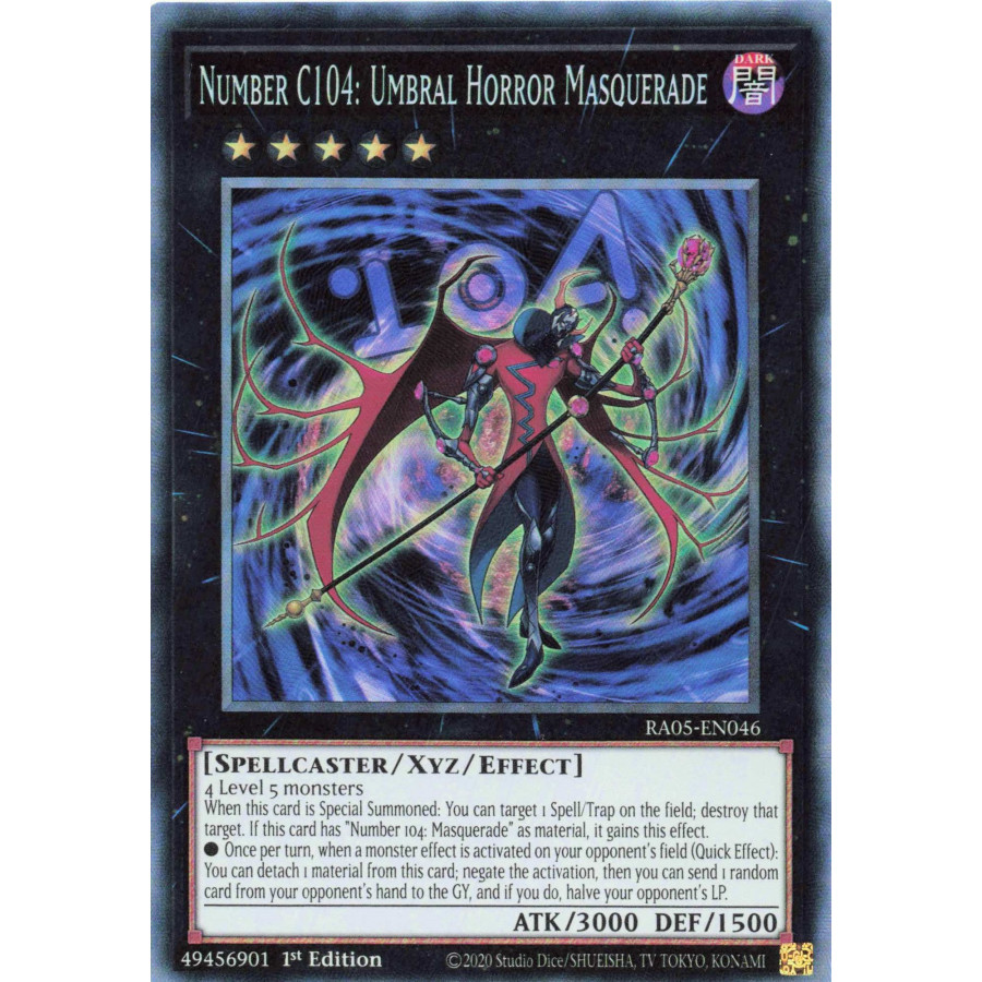 Yu-Gi-Oh TCG RA05-EN046 CR Number C104: Umbral Horror Masquerade Collector's Rare Rarity Collection 5
