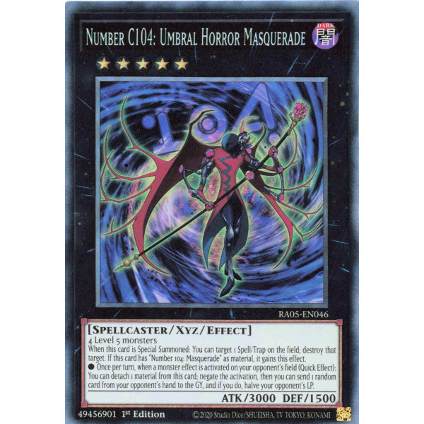 Yu-Gi-Oh TCG RA05-EN046 CR Number C104: Umbral Horror Masquerade Collector's Rare Rarity Collection 5