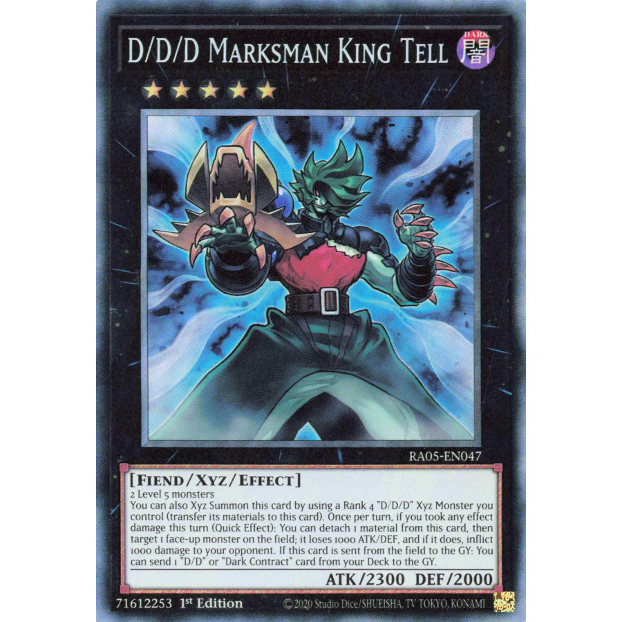 Yu-Gi-Oh TCG RA05-EN047 CR D/D/D Marksman King Tell Collector's Rare Rarity Collection 5