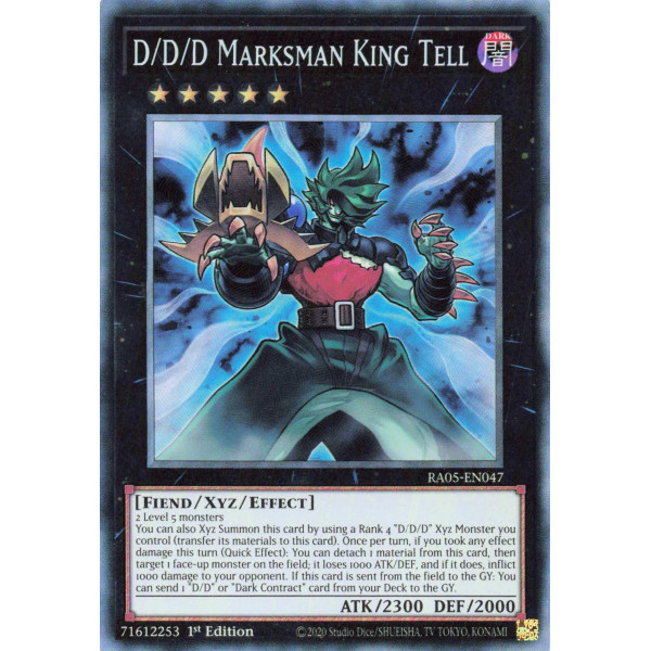 Yu-Gi-Oh TCG RA05-EN047 CR D/D/D Marksman King Tell Collector's Rare Rarity Collection 5
