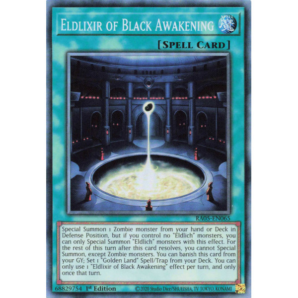 Yu-Gi-Oh TCG RA05-EN065 CR Eldlixir of Black Awakening Collector's Rare Rarity Collection 5