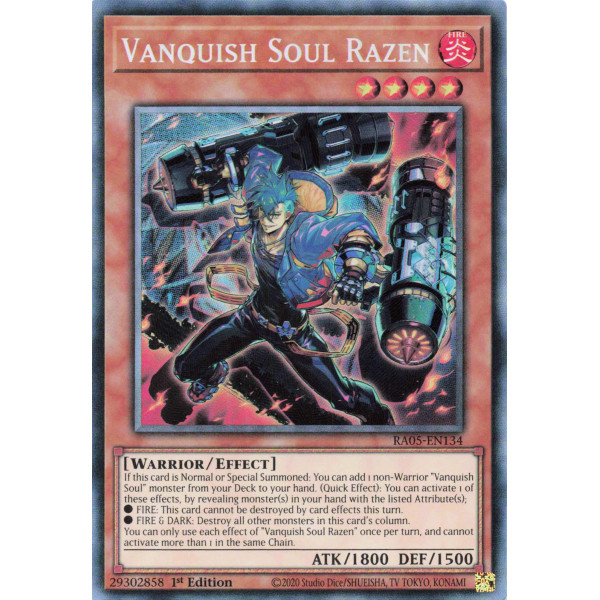 Yu-Gi-Oh TCG RA05-EN134 CR Vanquish Soul Razen Collector's Rare Rarity Collection 5