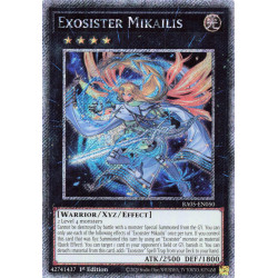 Yu-Gi-Oh TCG RA05-EN050 PS Exosister Mikailis Platinum Secret Rare Rarity Collection 5