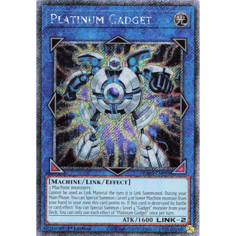 Yu-Gi-Oh TCG RA05-EN054 PS Platinum Gadget Platinum Secret Rare Rarity Collection 5