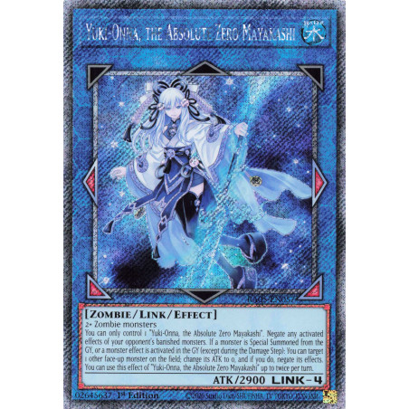 Yu-Gi-Oh TCG RA05-EN057 PS Yuki-Onna, the Absolute Zero Mayakashi Platinum Secret Rare Rarity Collection 5