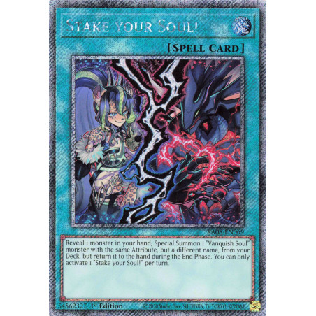 Yu-Gi-Oh TCG RA05-EN069 PS Stake your Soul! Platinum Secret Rare Rarity Collection 5