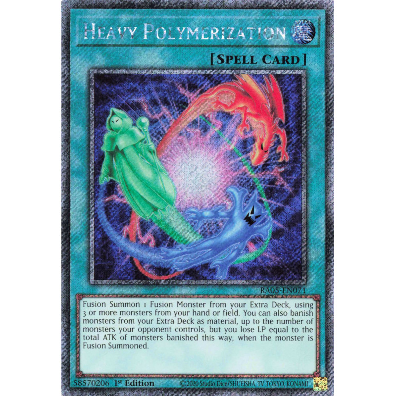 Yu-Gi-Oh TCG RA05-EN071 PS Heavy Polymerization Platinum Secret Rare Rarity Collection 5