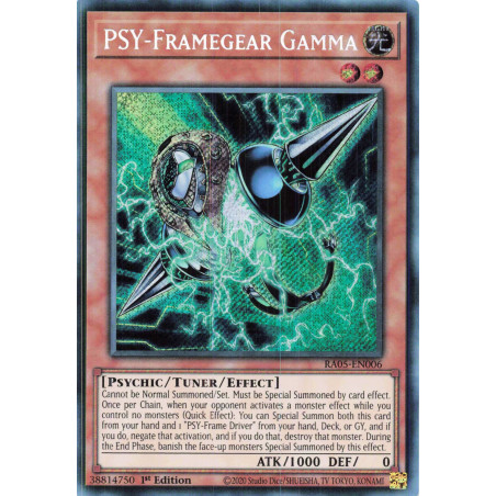 Yu-Gi-Oh TCG RA05-EN006 SE PSY-Framegear Gamma Secret Rare Rarity Collection 5
