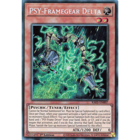 Yu-Gi-Oh TCG RA05-EN007 SE PSY-Framegear Delta Secret Rare Rarity Collection 5