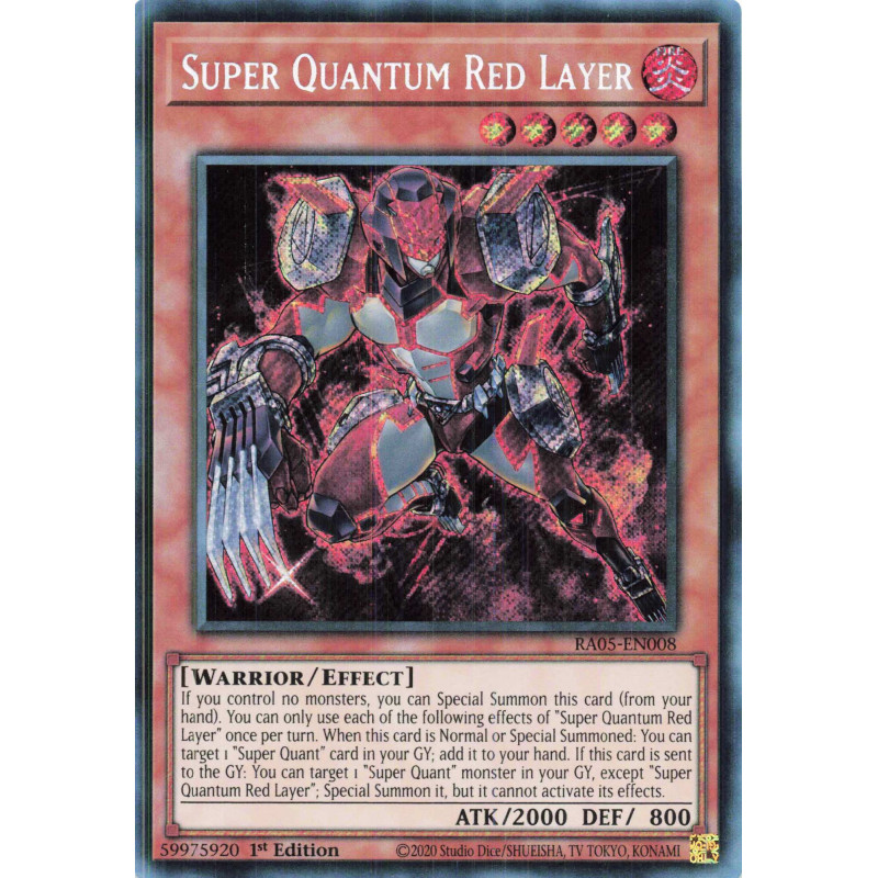 Yu-Gi-Oh TCG RA05-EN008 SE Super Quantum Red Layer Secret Rare Rarity Collection 5