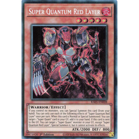 Yu-Gi-Oh TCG RA05-EN008 SE Super Quantum Red Layer Secret Rare Rarity Collection 5