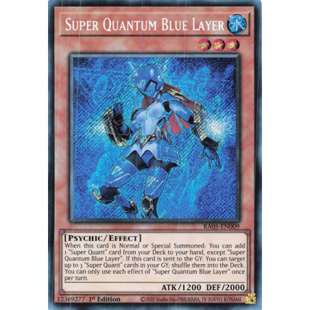 Yu-Gi-Oh TCG RA05-EN009 SE Super Quantum Blue Layer Secret Rare Rarity Collection 5