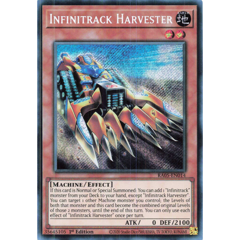 Yu-Gi-Oh TCG RA05-EN014 SE Infinitrack Harvester Secret Rare Rarity Collection 5