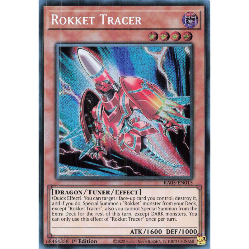Yu-Gi-Oh TCG RA05-EN015 SE Rokket Tracer Secret Rare Rarity Collection 5