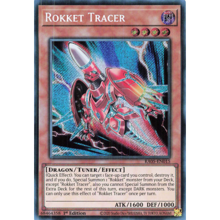 Yu-Gi-Oh TCG RA05-EN015 SE Rokket Tracer Secret Rare Rarity Collection 5