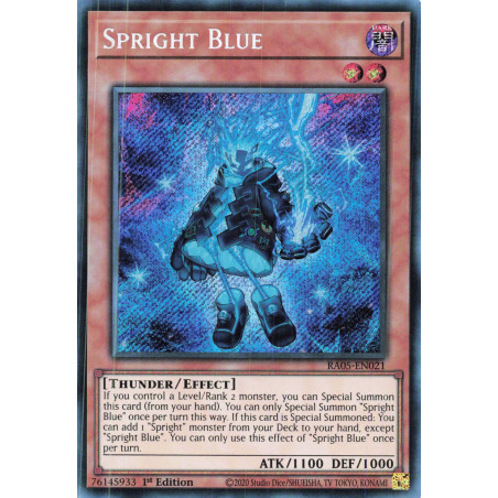 Yu-Gi-Oh TCG RA05-EN021 SE Spright Blue Secret Rare Rarity Collection 5