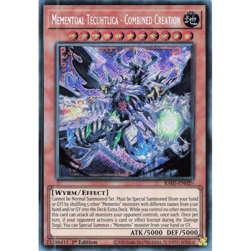 Yu-Gi-Oh TCG RA05-EN029 SE Mementoal Tecuhtlica - Combined Creation Secret Rare Rarity Collection 5