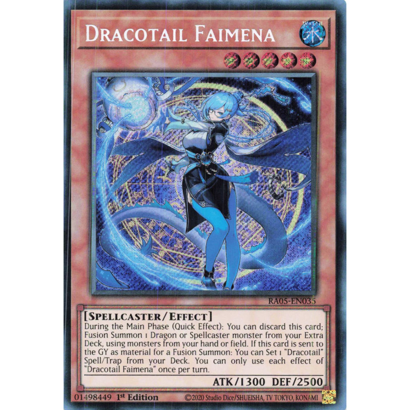 Yu-Gi-Oh TCG RA05-EN035 SE Dracotail Faimena Secret Rare Rarity Collection 5