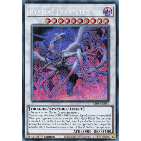 Yu-Gi-Oh TCG RA05-EN041 SE Bystial Dis Pater Secret Rare Rarity Collection 5