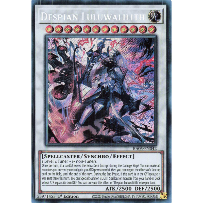 Yu-Gi-Oh TCG RA05-EN042 SE Despian Luluwalilith Secret Rare Rarity Collection 5