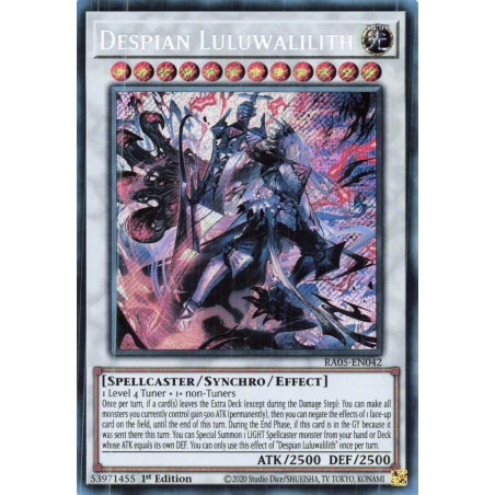 Yu-Gi-Oh TCG RA05-EN042 SE Despian Luluwalilith Secret Rare Rarity Collection 5