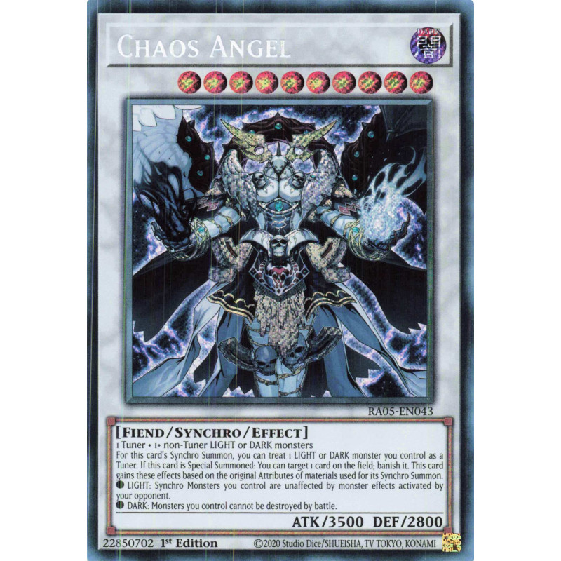 Yu-Gi-Oh TCG RA05-EN043 SE Chaos Angel Secret Rare Rarity Collection 5