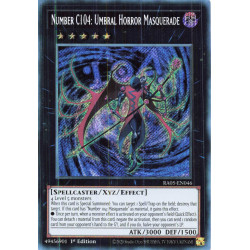 Yu-Gi-Oh TCG RA05-EN046 SE Number C104: Umbral Horror Masquerade Secret Rare Rarity Collection 5