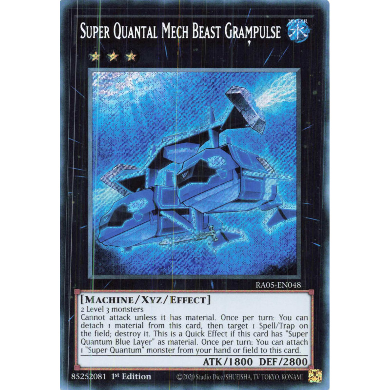 Yu-Gi-Oh TCG RA05-EN048 SE Super Quantal Mech Beast Grampulse Secret Rare Rarity Collection 5