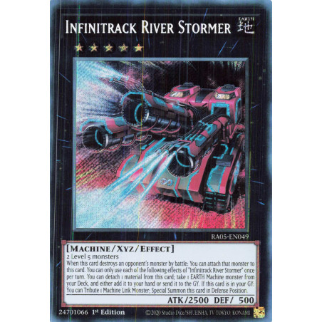 Yu-Gi-Oh TCG RA05-EN049 SE Infinitrack River Stormer Secret Rare Rarity Collection 5