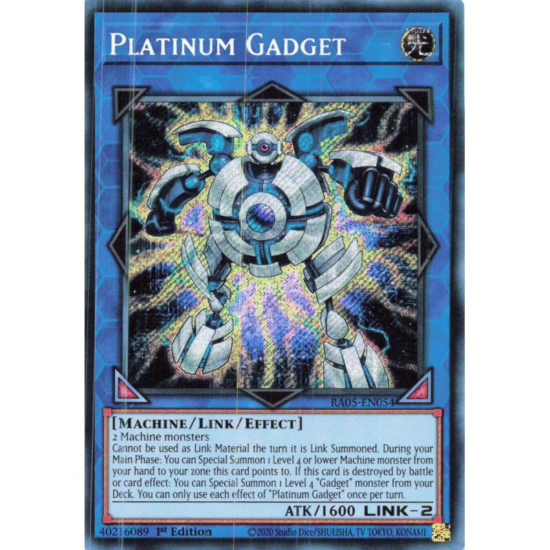 Yu-Gi-Oh TCG RA05-EN054 SE Platinum Gadget Secret Rare Rarity Collection 5