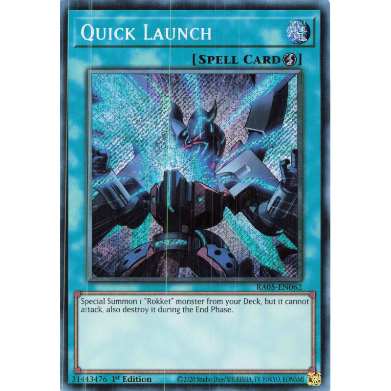 Yu-Gi-Oh TCG RA05-EN062 SE Quick Launch Secret Rare Rarity Collection 5