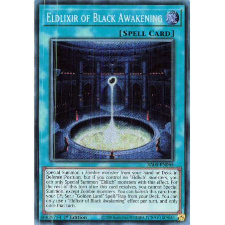 Yu-Gi-Oh TCG RA05-EN065 SE Eldlixir of Black Awakening Secret Rare Rarity Collection 5