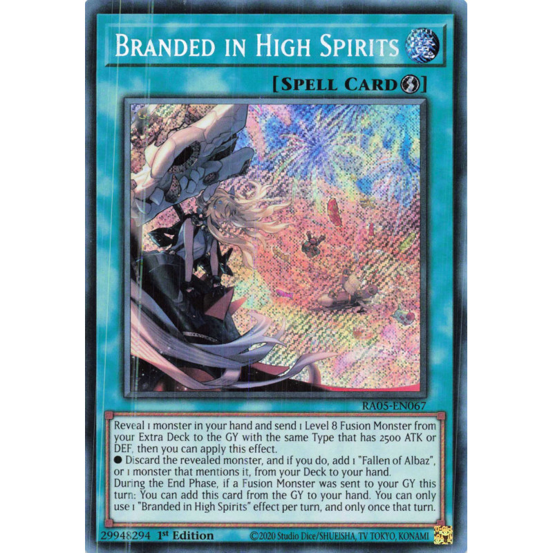 Yu-Gi-Oh TCG RA05-EN067 SE Branded in High Spirits Secret Rare Rarity Collection 5